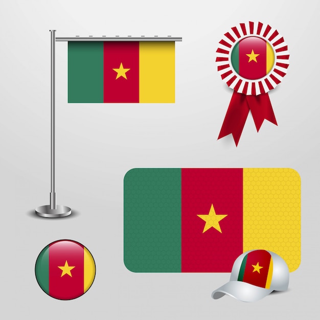 Download Cameroon flag design vector Vector | Premium Download