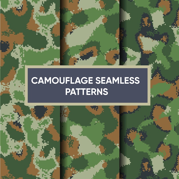 Premium Vector | Camouflage military seamless pattern premium vector