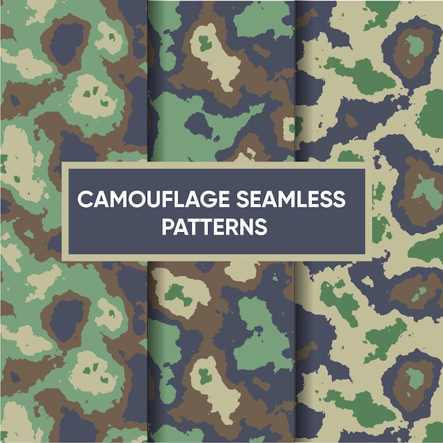 Premium Vector | Camouflage military seamless pattern