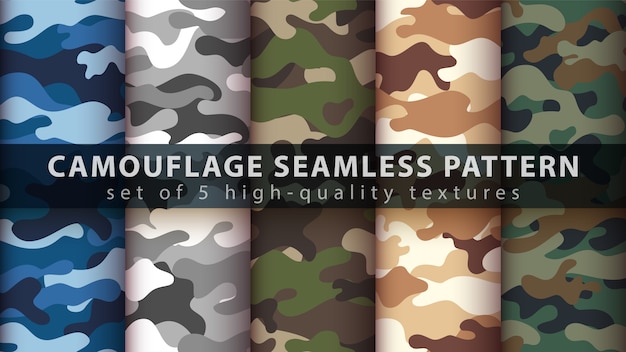 Camouflage military seamless pattern Premium Vector