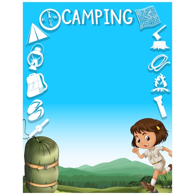 Camping background design