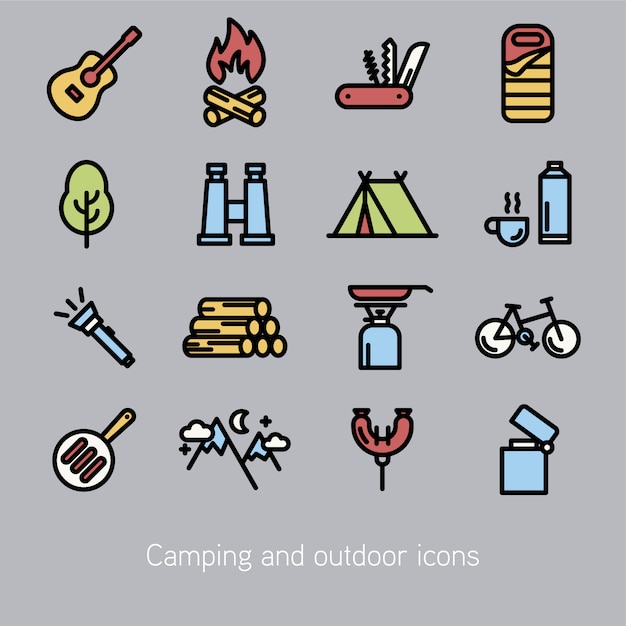 Download Free Download Free Camping Icons Collection Vector Freepik Use our free logo maker to create a logo and build your brand. Put your logo on business cards, promotional products, or your website for brand visibility.