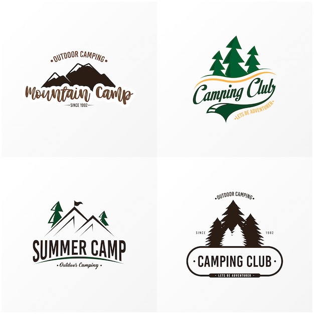 Camping logo design Vector | Premium Download