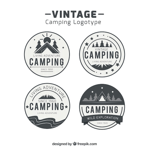 Camping logo templates