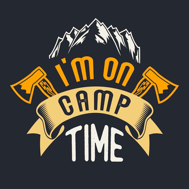 Download Camping sayings and quotes | Premium Vector