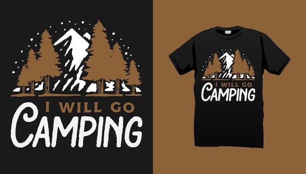 Premium Vector | Camping tshirt