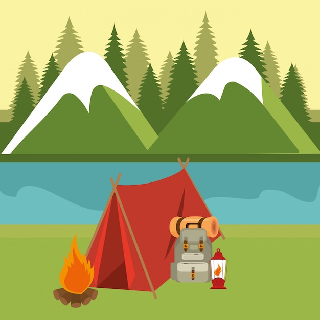 Free Free 341 Camping Scene Svg SVG PNG EPS DXF File
