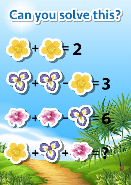 Premium Vector | Can you solve this maths problem