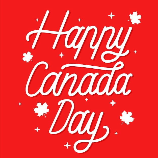 Canada day lettering | Free Vector