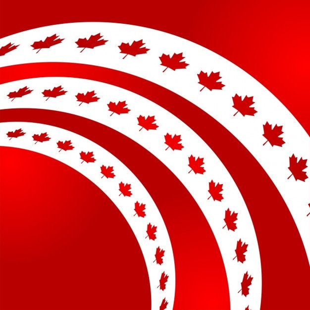 Canada day red background with ribbons Vector | Free Download