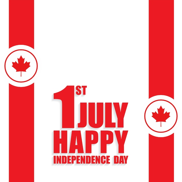 Canada independence day happy independence day background Vector Free