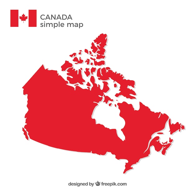 カナダ地図 プレミアムベクター