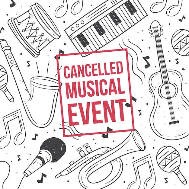Download Premium Vector | Cancelled musical events