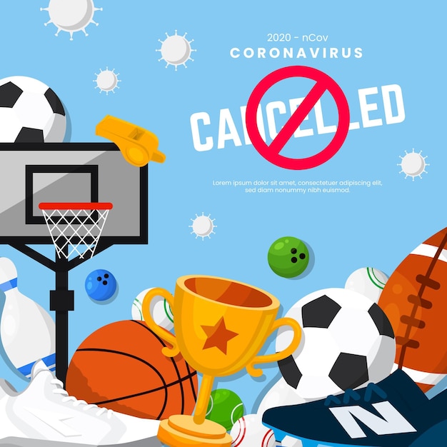 Download Free Vector | Cancelled sporting event background