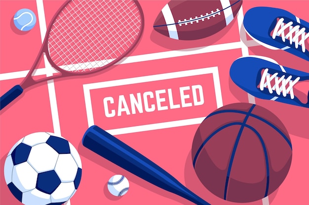 Premium Vector Cancelled Sporting Events Wallpaper