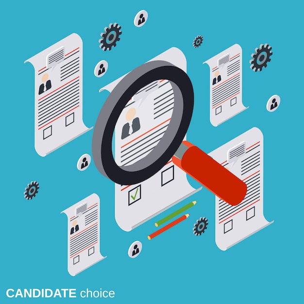 Premium Vector | Candidate choice