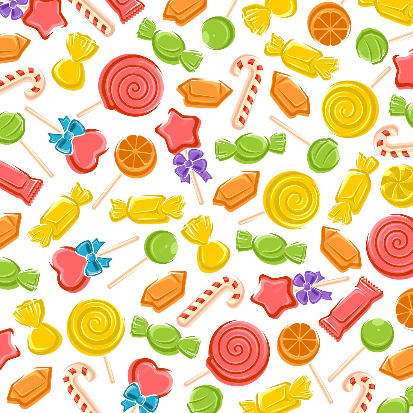 Premium Vector | Candies background. vector illustration lollipop