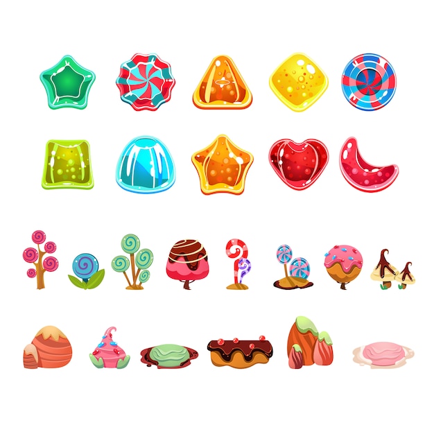 Premium Vector | Candies set