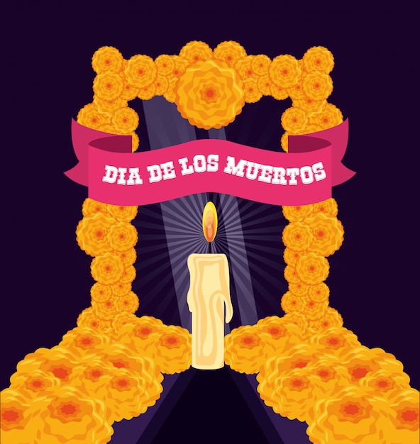 Premium Vector Candle To Decorate In Day Of The Dead