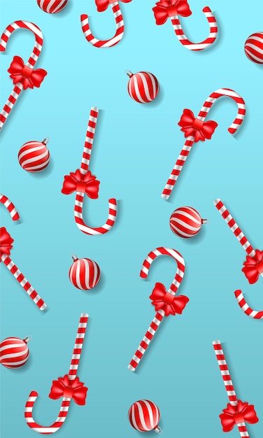 Premium Vector | Candy cane christmas seamless pattern