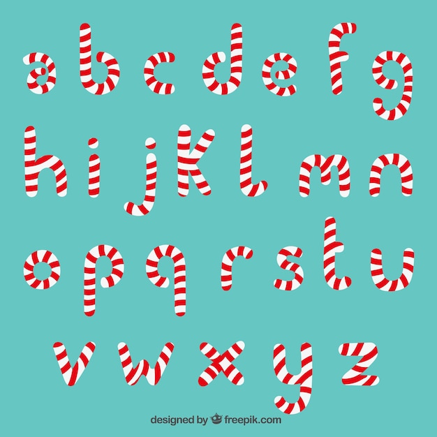 Candy cane typography Vector | Premium Download