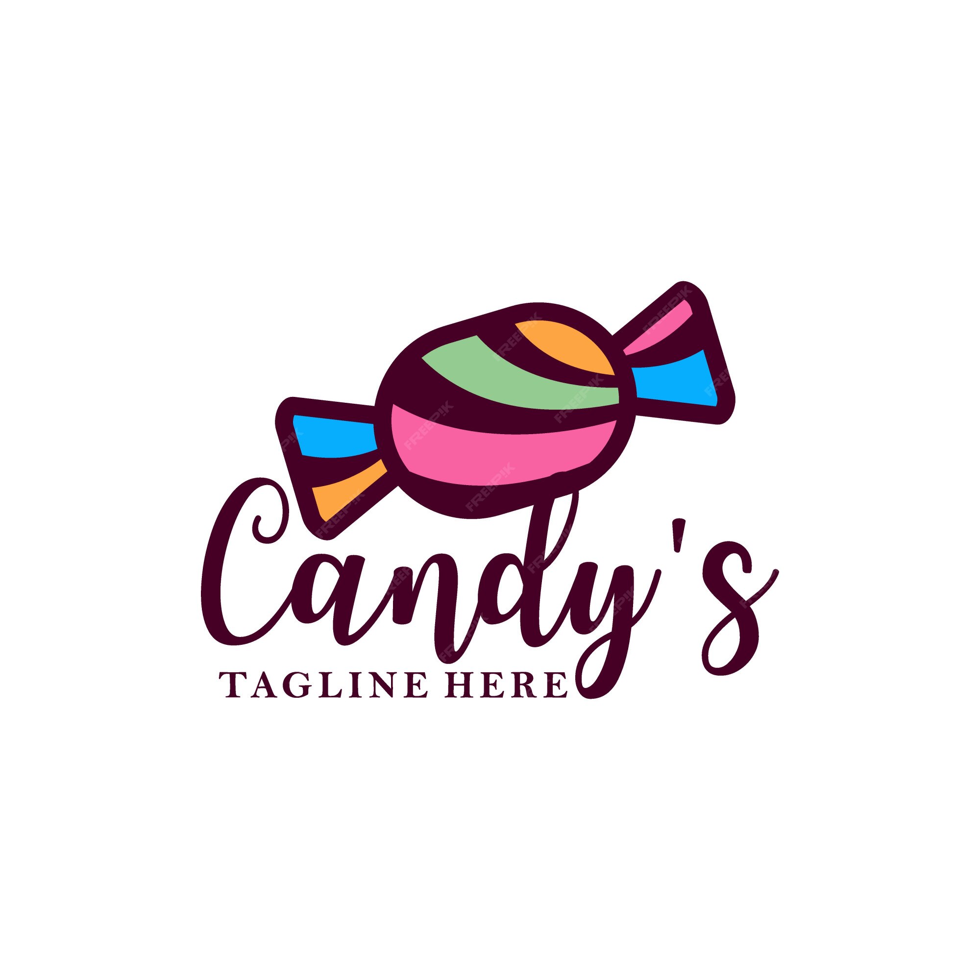 Premium Vector | Candy logo vector