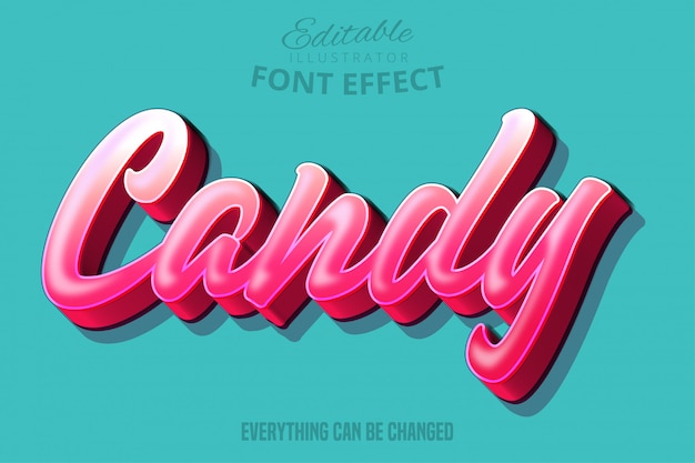 Download Premium Vector | Candy text, editable font effect