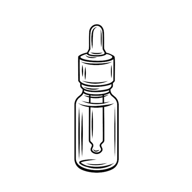 Download Premium Vector Cannabis Buds In Glass Bottle Outline Icon