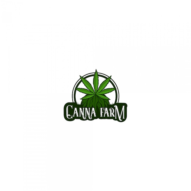 Premium Vector | Cannabis farm logo