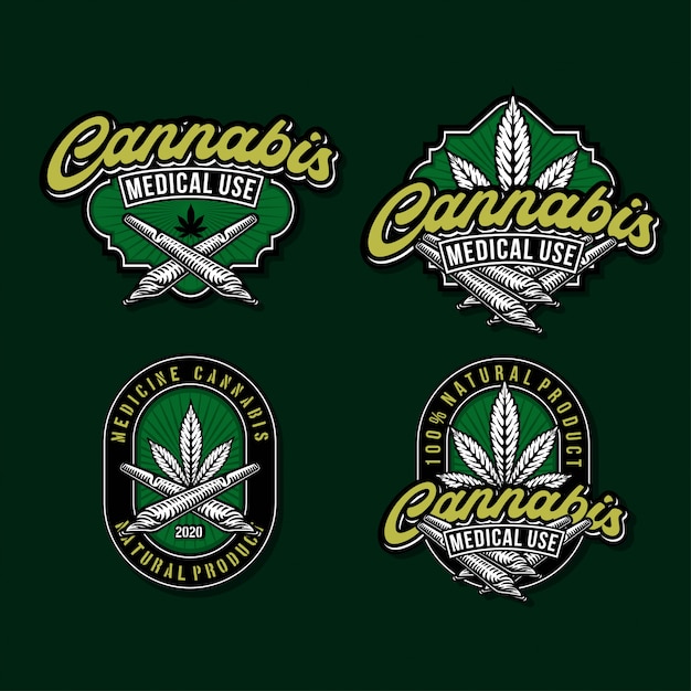 Premium Vector Cannabis Logos Collection