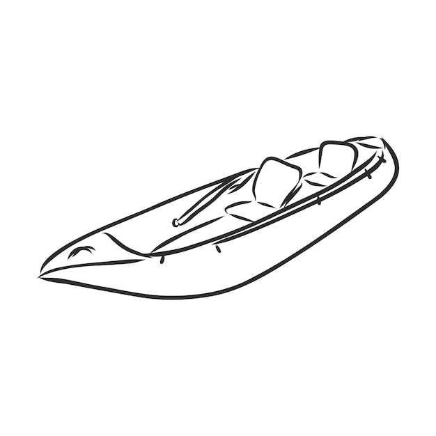 Premium Vector | Canoe slalom player vector illustration sketch hand ...