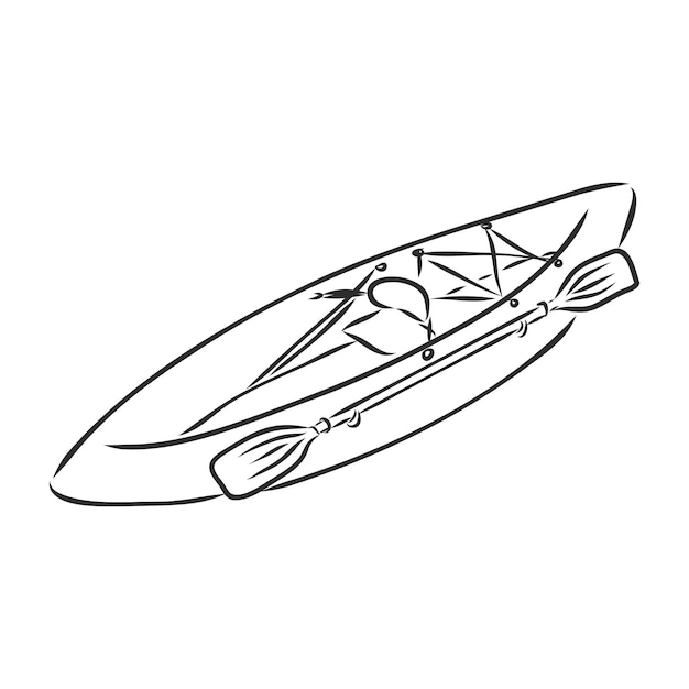 Premium Vector | Canoe slalom player vector illustration sketch hand ...