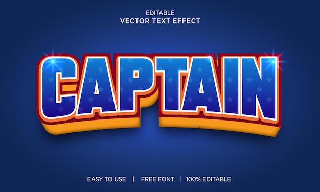 premium-vector-captain-editable-text-effect-design-with-premium-vector