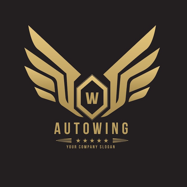 Car and automotive logo with eagle and wing symbol logo template ...