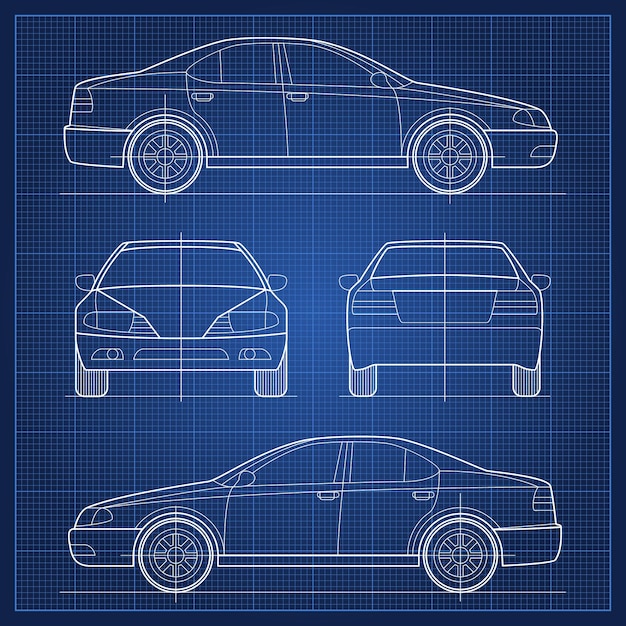 車 正面 イラスト リアル