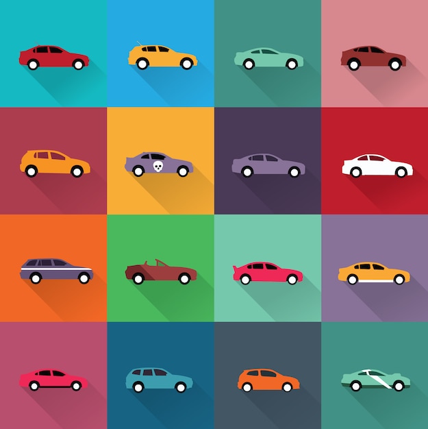 Download Car icons collection | Free Vector