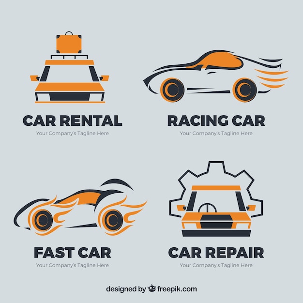 Download Free Car Logos Set Free Vector Use our free logo maker to create a logo and build your brand. Put your logo on business cards, promotional products, or your website for brand visibility.