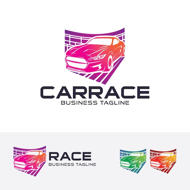 Premium Vector | Car race logo template