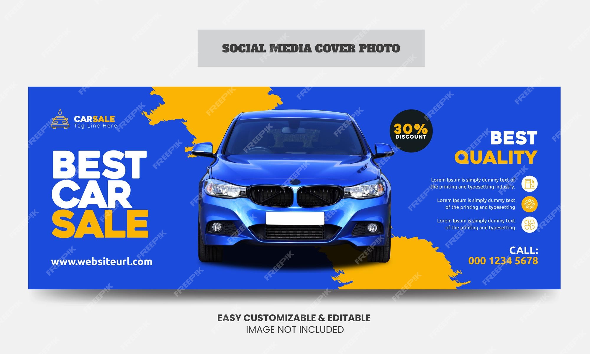 Premium Vector Car sale social media facebook cover photo template