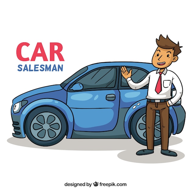 Free Vector | Car salesman concept