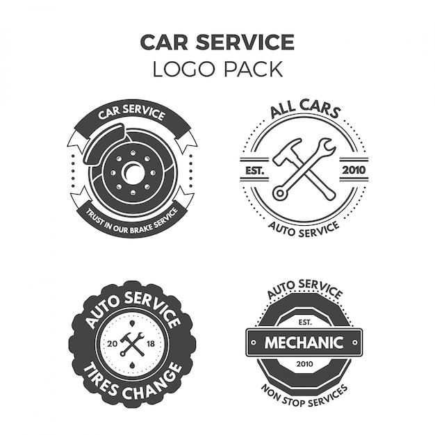 Premium Vector | Car service logo collection