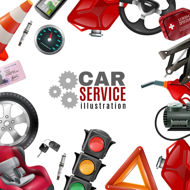 car-service-template-free-vector