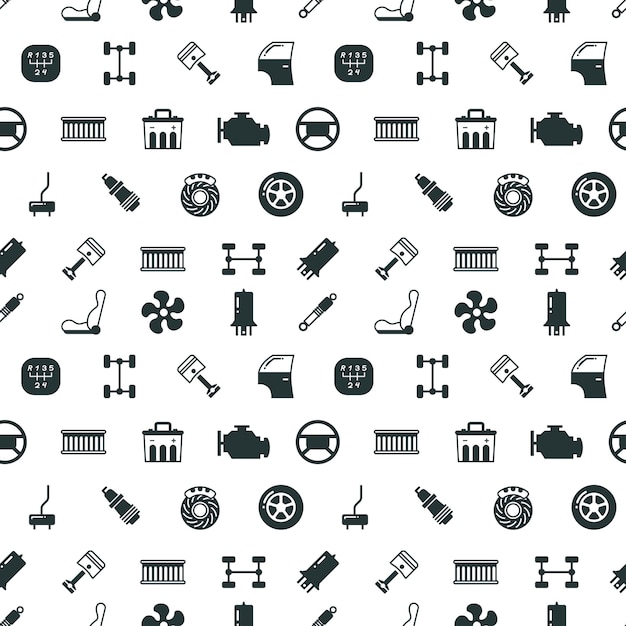 Download Car spare parts vector seamless pattern | Premium Vector