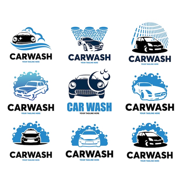 Download Free Car Wash Logo Design Template Set Premium Vector Use our free logo maker to create a logo and build your brand. Put your logo on business cards, promotional products, or your website for brand visibility.