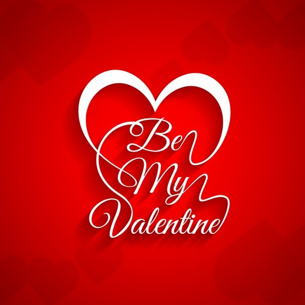 Free Vector | Card Of Be My Valentine