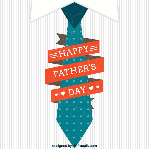 Card for fathers day with a tie