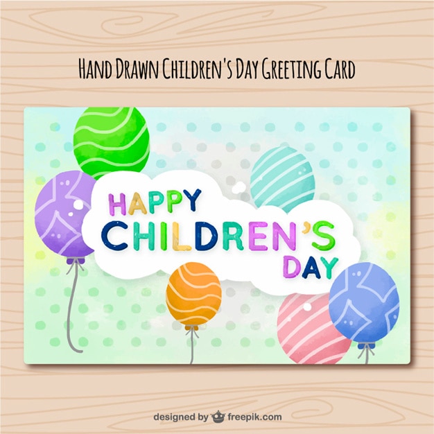 free-vector-card-with-balloons-for-children-s-day