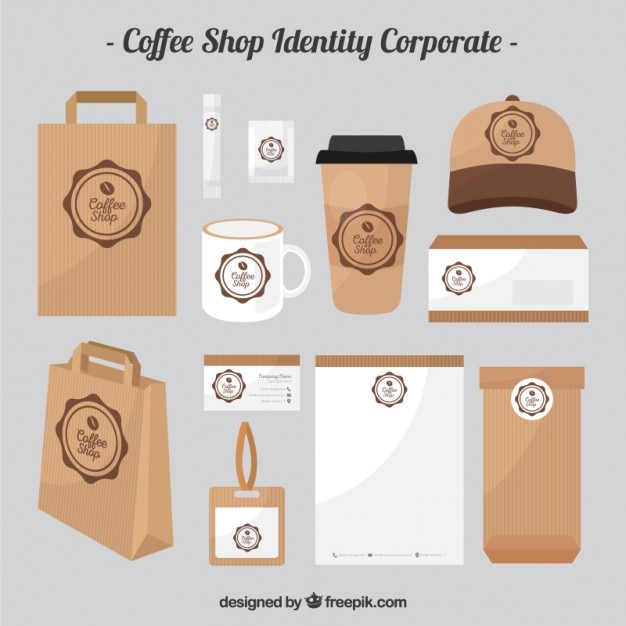Download Free Cardboard Coffee Shop Identity Corporate Free Vector Use our free logo maker to create a logo and build your brand. Put your logo on business cards, promotional products, or your website for brand visibility.