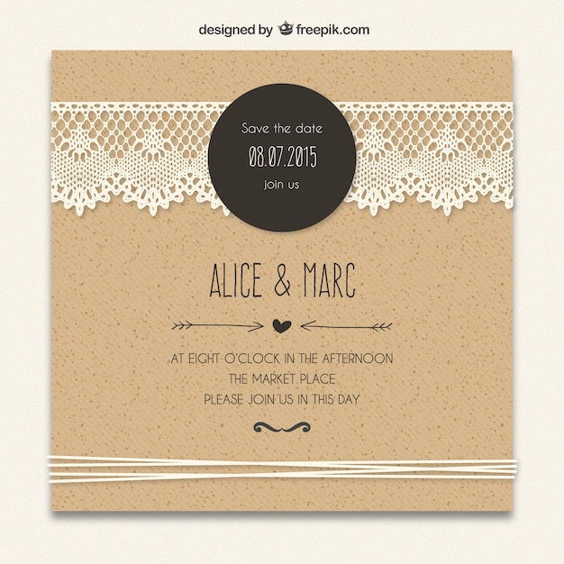 Invitation cards for a wedding