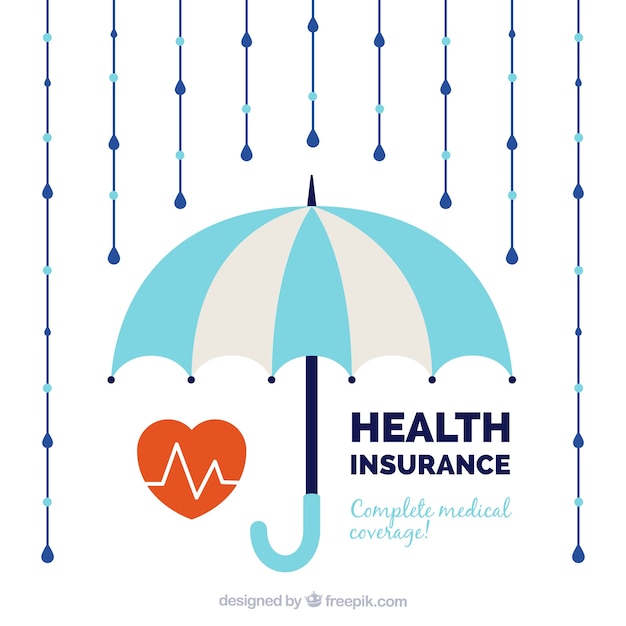 Premium Vector | Cardiology, umbrella and rain